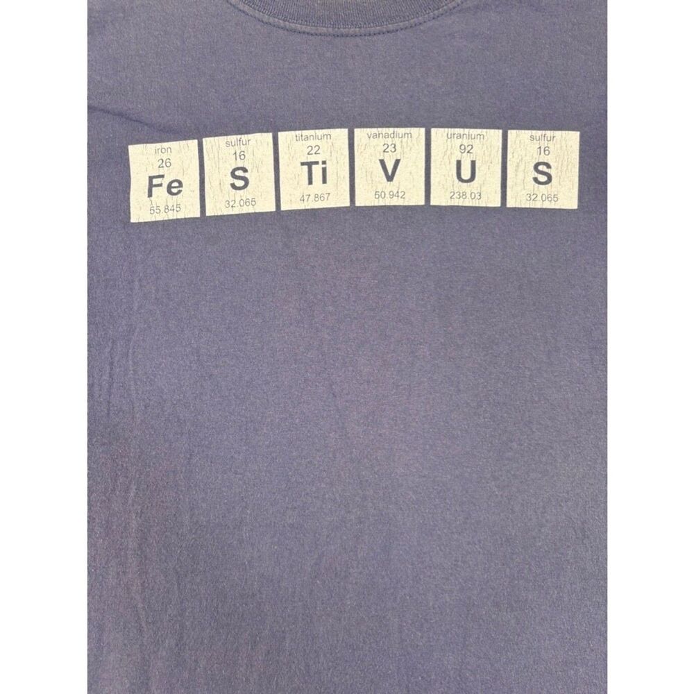 ThinkGeek Men's 3XL Purple "Festivus for the Rest of Us" Periodic Table T-Shirt